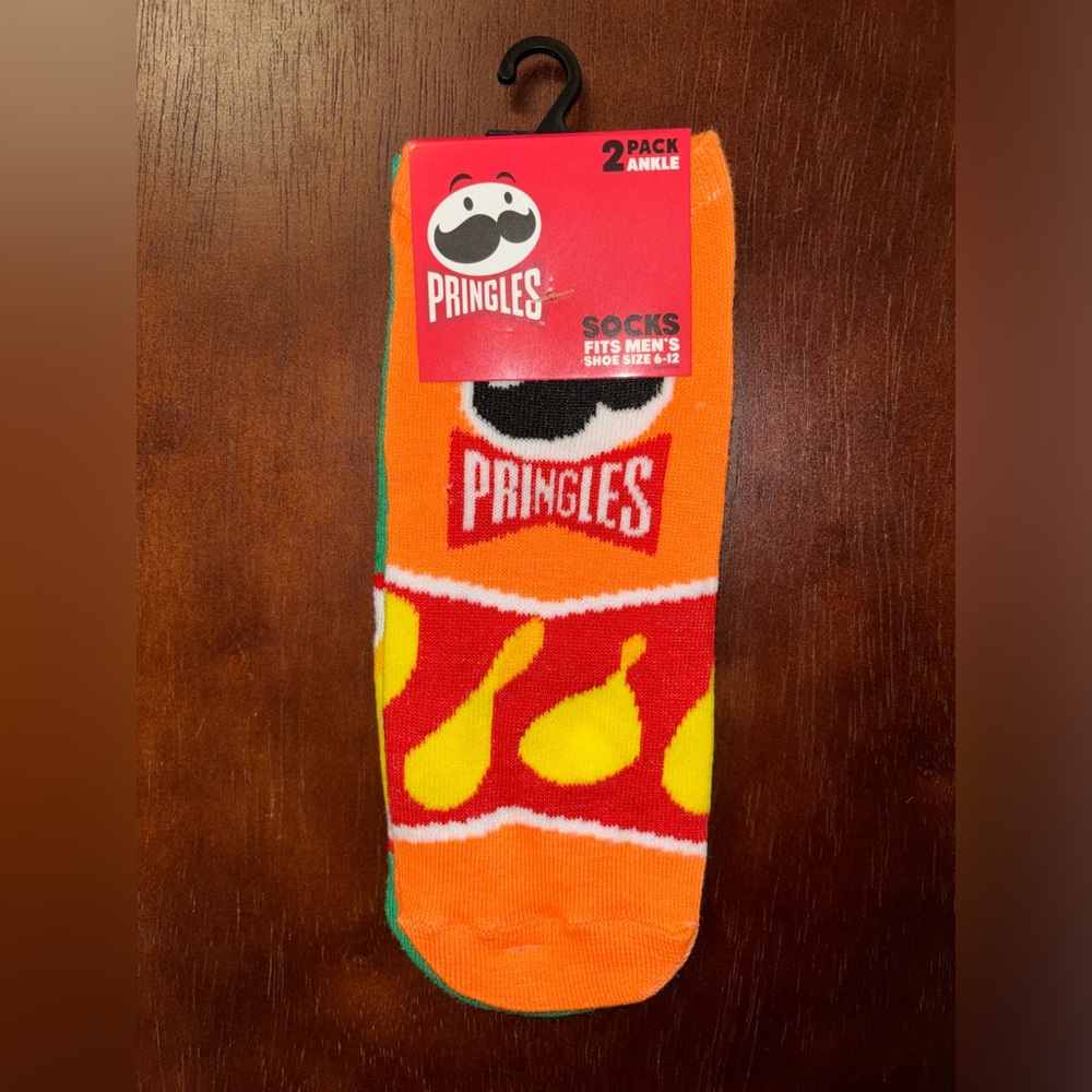 PRINGLES NOVELTY ANKLE SOCKS NWT MEN’S SHOE SIZE 6-12